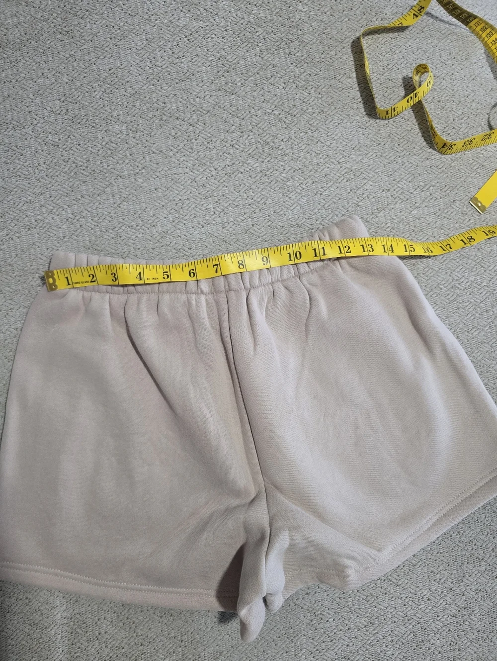 Tic Toc Essentials Momo Taupe Fleece Relaxed High Waist Lounge Shorts - Medium